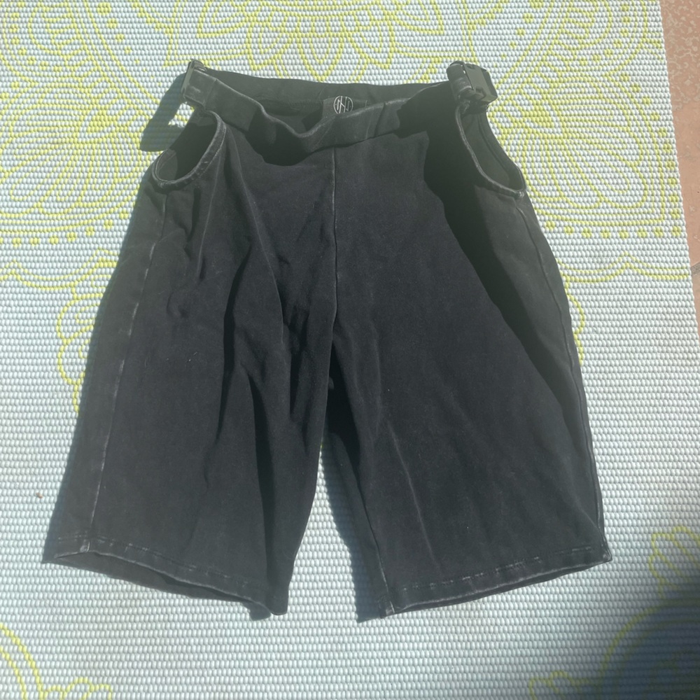 Biker Shorts Buckle Hip Cut